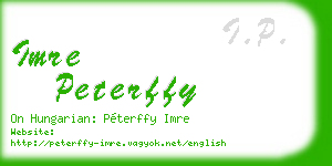 imre peterffy business card